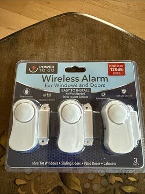 White Wireless Window & Door Alarm - 3 Pack